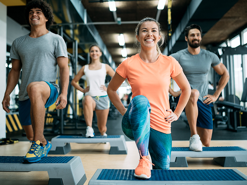 Group of patients at Beyond Wellness, a chiropractor in Ashburn, VA, in a yoga class