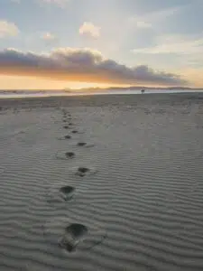 footprints in the sand